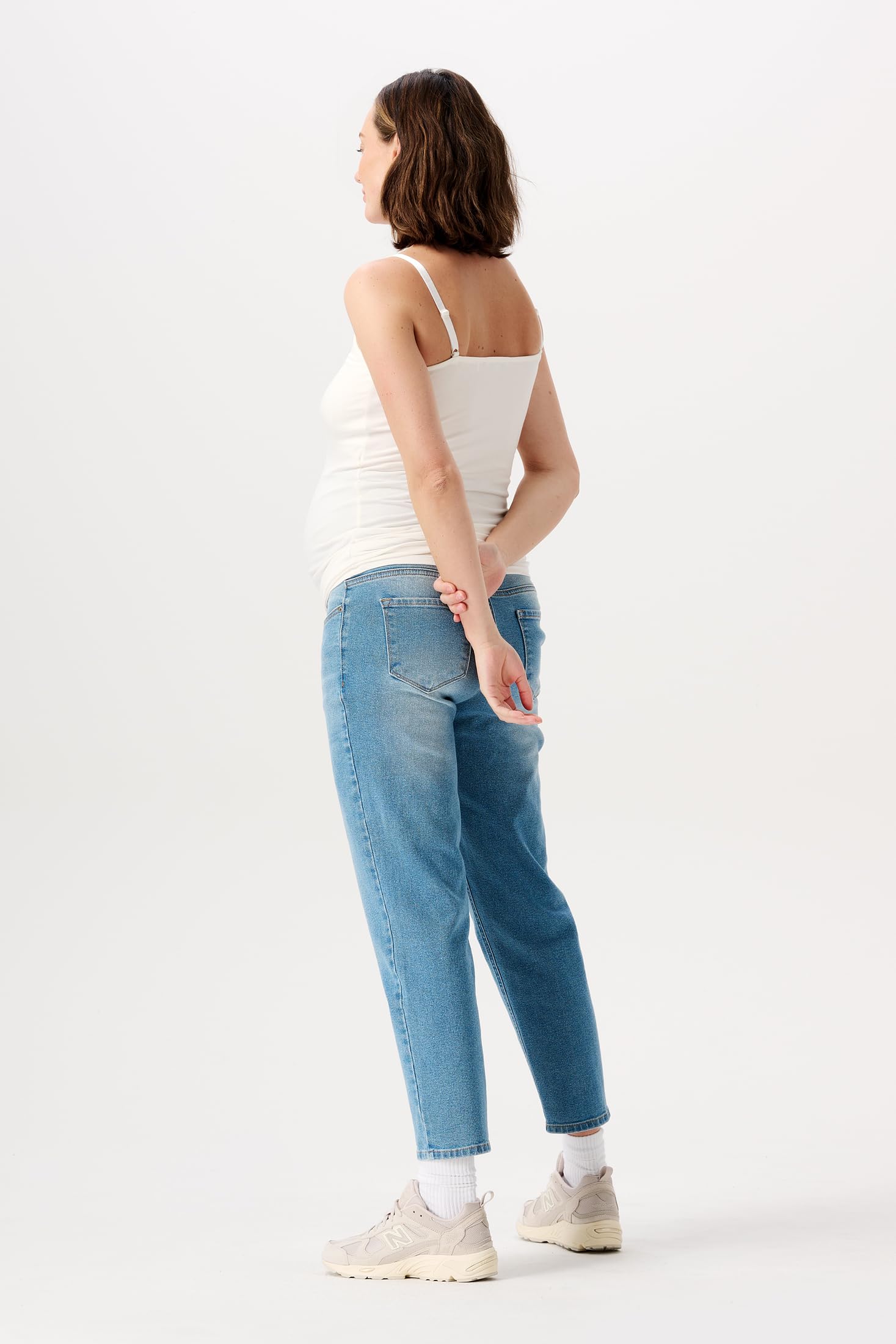 noppies-damen-azua-mom-fit-otb-jeans-umstandsjeans-mit-verstellbarem-bund-und-ba image 4