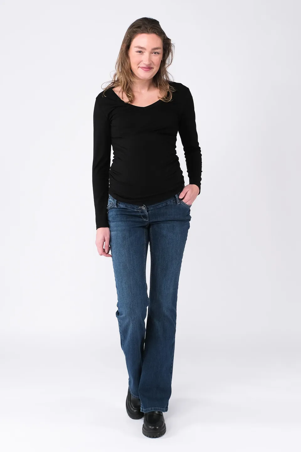 love2wait-judy-flared-fit-stone-wash-umstandsjeans image 1