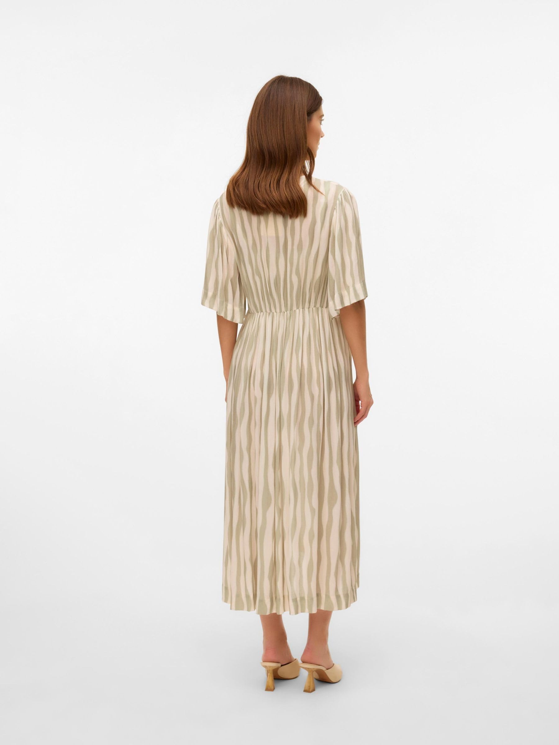 mamalicious-mlpolly-umstandskleid-midi-kleid-mit-v-ausschnitt-und-elastischer-ta image 4