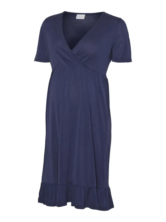 mamalicious-mlkimmie-umstandskleid-2-in-1-kleid-mit-stillfunktion-und-wickelvers image 1