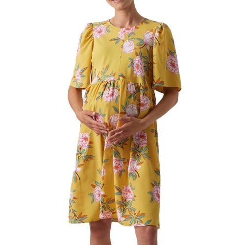 mamalicious-umstands-kleid-mlmacy-rundhals-kurzarm-knopfleiste-unter-dem-knie-ge image 4