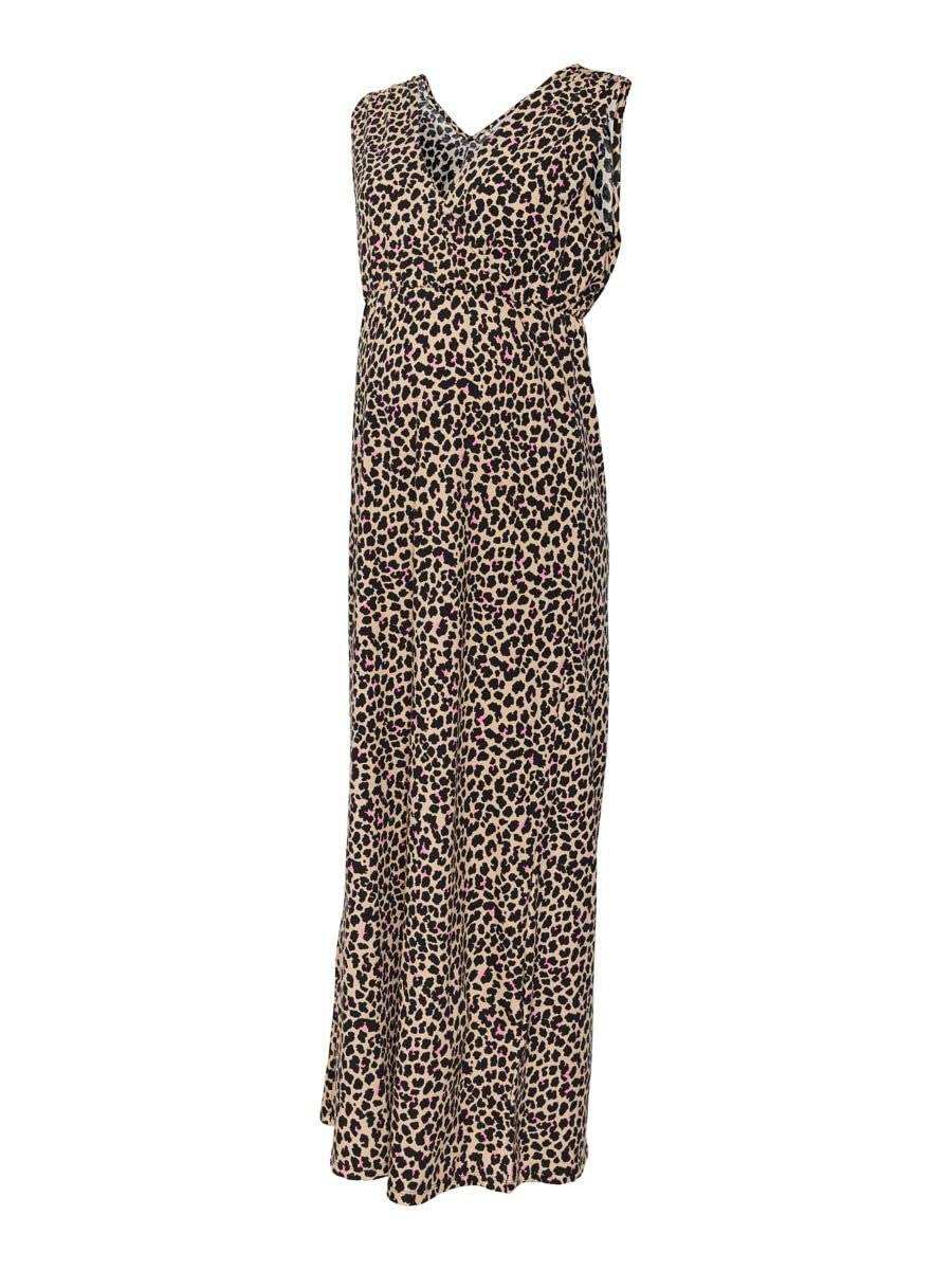 mamalicious-mlkalina-umstandskleid-mit-leomuster-maxikleid-mit-v-ausschnitt-zum- image 1