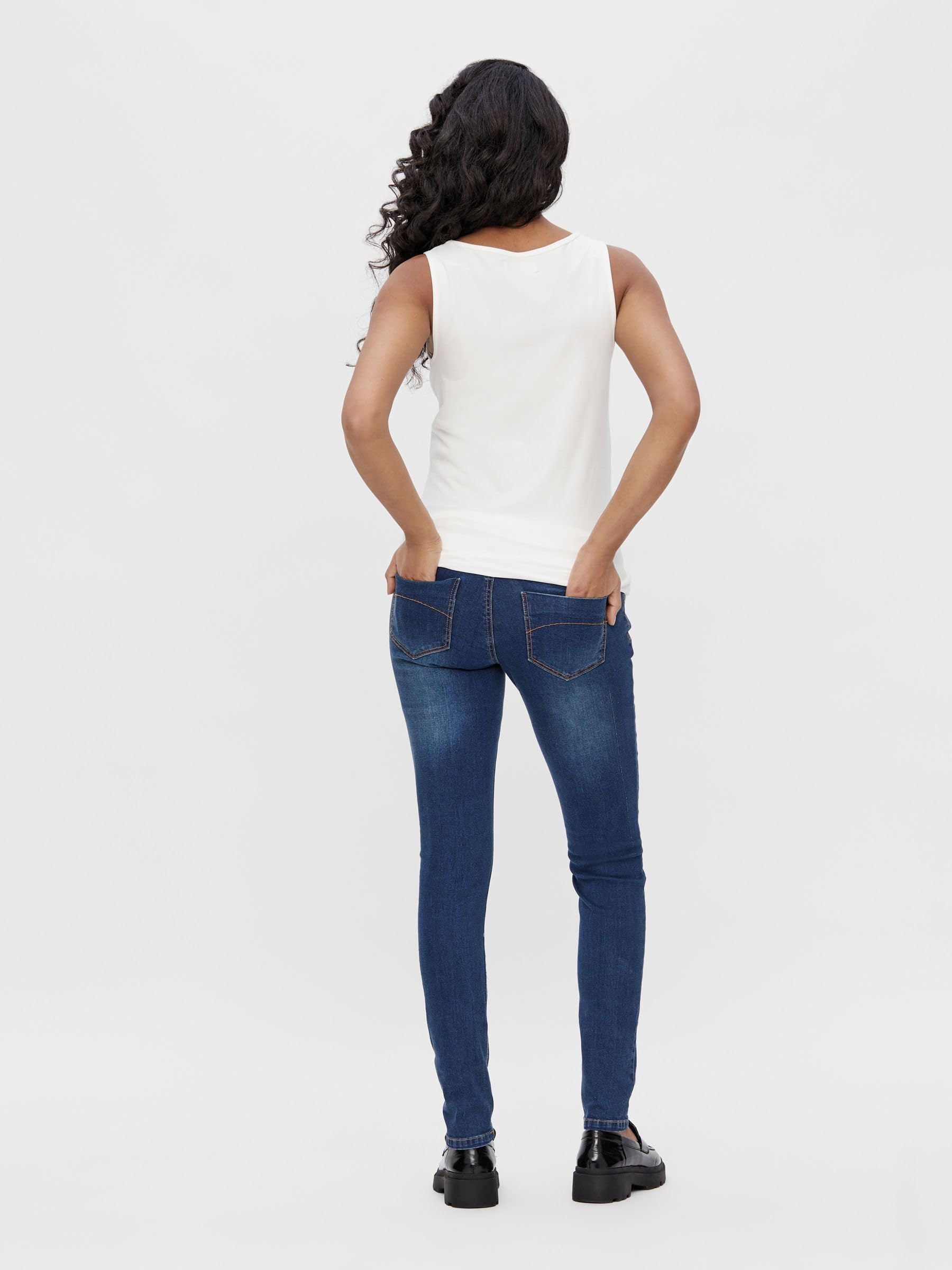 mamalicious-umstandshose-mllola-slim-blue-jeans-schmale-jeans-mit-jersey-bauchba image 4