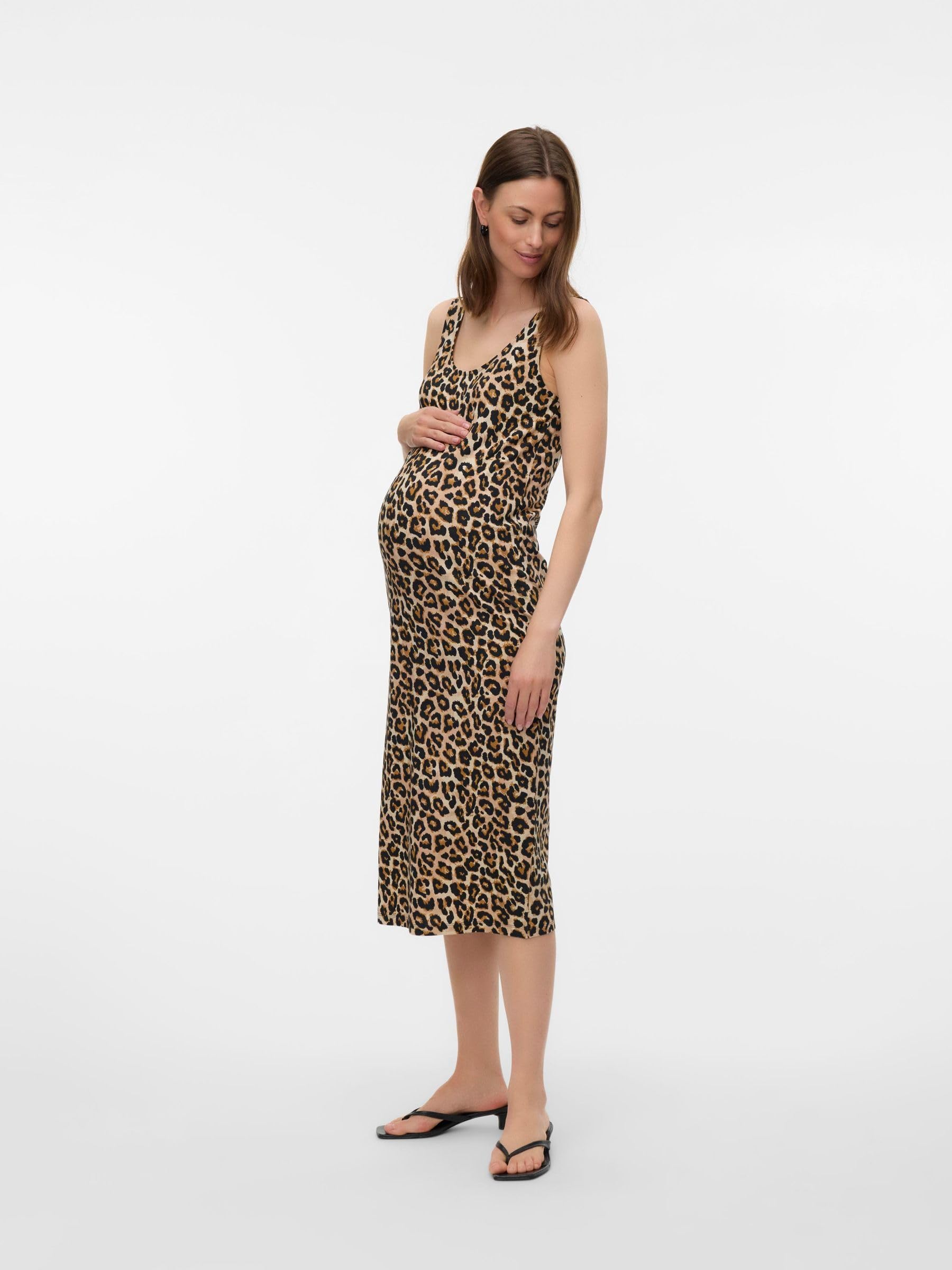 mamalicious-umstandskleid-mlsannie-midi-kleid-mit-u-ausschnitt-bequem-festlich image 4