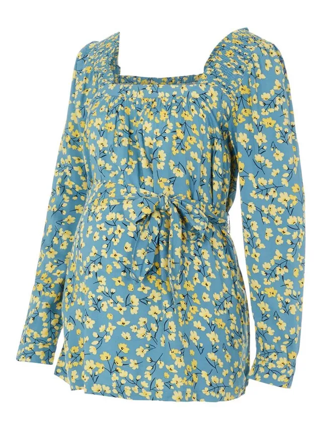 mamalicious-mlfransisca-langarm-bluse-mit-blumendruck-f-r-schwangere image 1