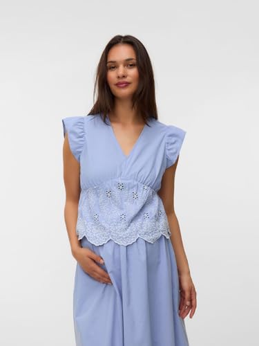 mamalicious-mlpilar-umstandsbluse-mit-v-ausschnitt-und-lochstickerei image 7