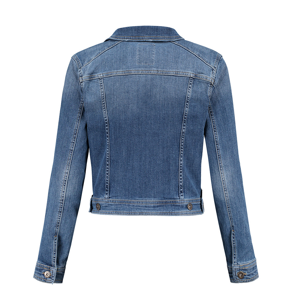 love2wait-jeansjacke-denim-stone-wash-spijkerjasje-mit-brusttaschen-und-metallkn image 2