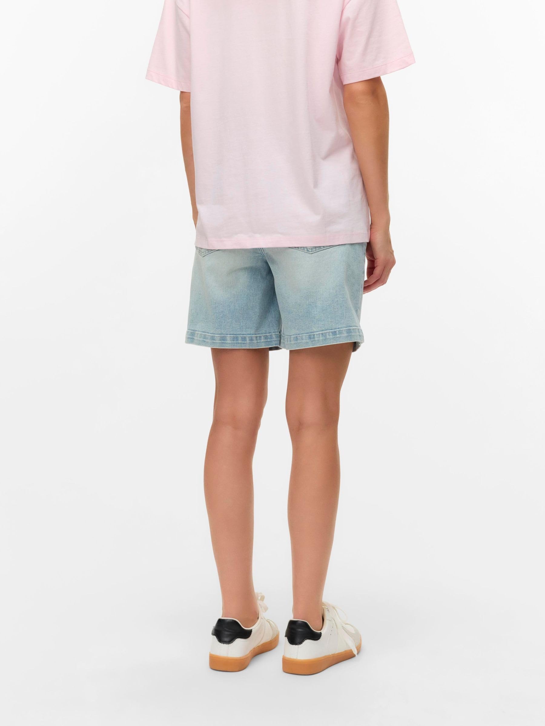mamalicious-umstands-jeans-shorts-mlmila-slim-fit-mid-rise-knielang-mit-bauchban image 6
