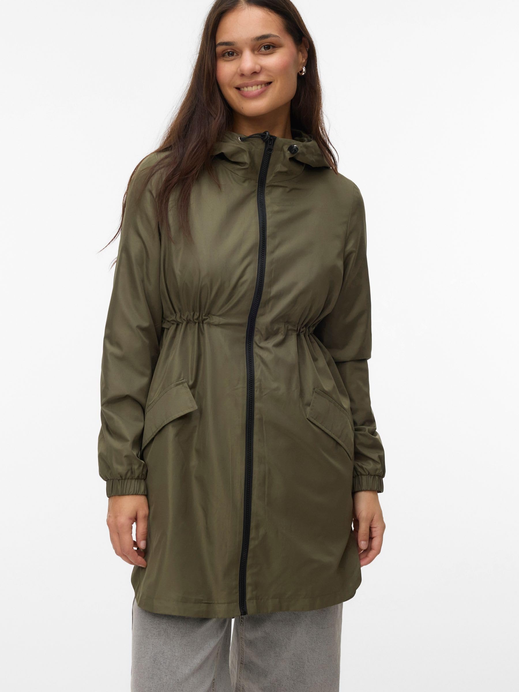 mamalicious-damen-jacke-mit-stehkragen-und-elastischen-b-ndchen-2-in-1-umstands- image 5