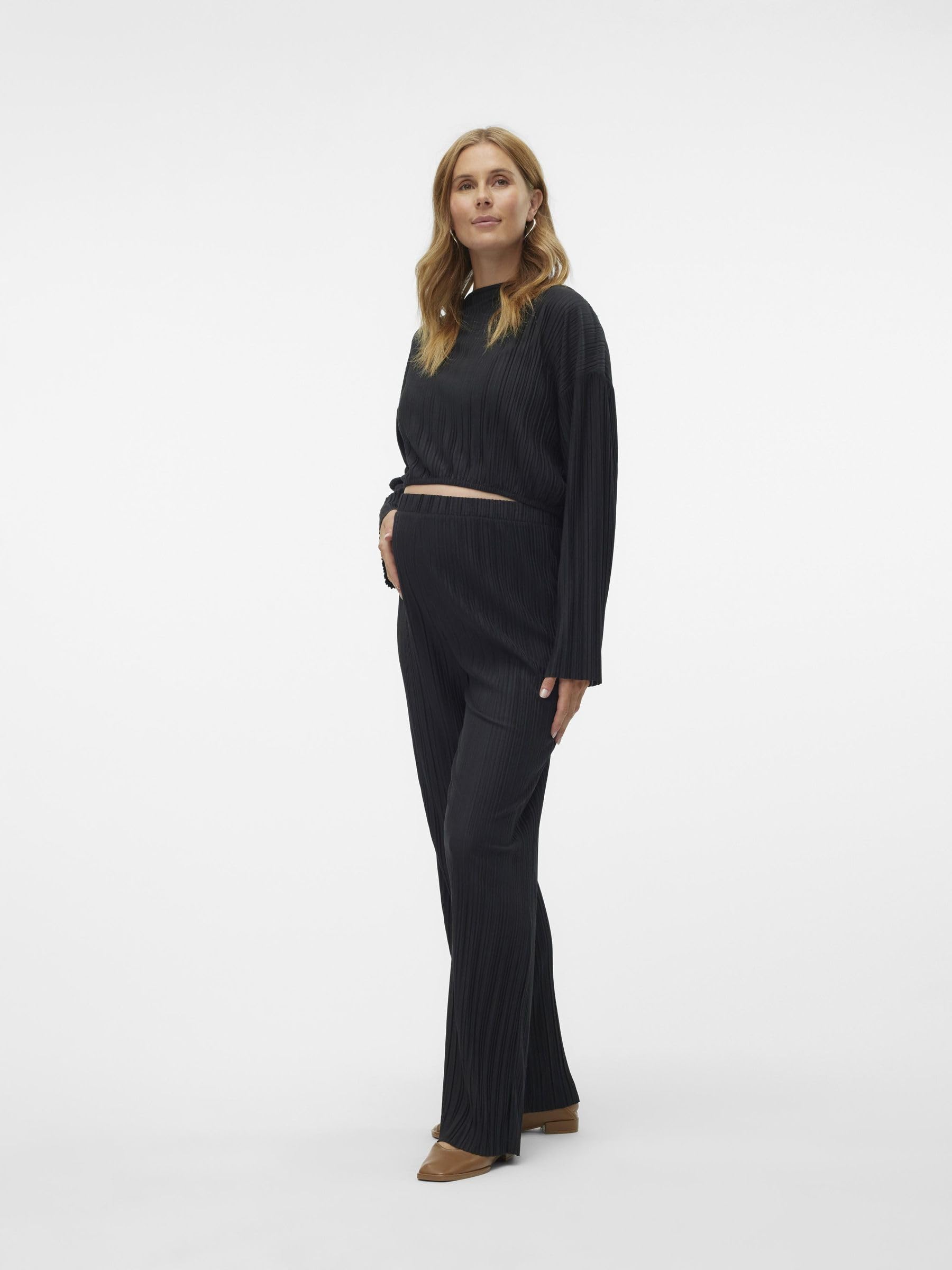 mamalicious-umstands-hose-mit-hoher-taille-und-bauchband-weiter-beinschnitt image 4