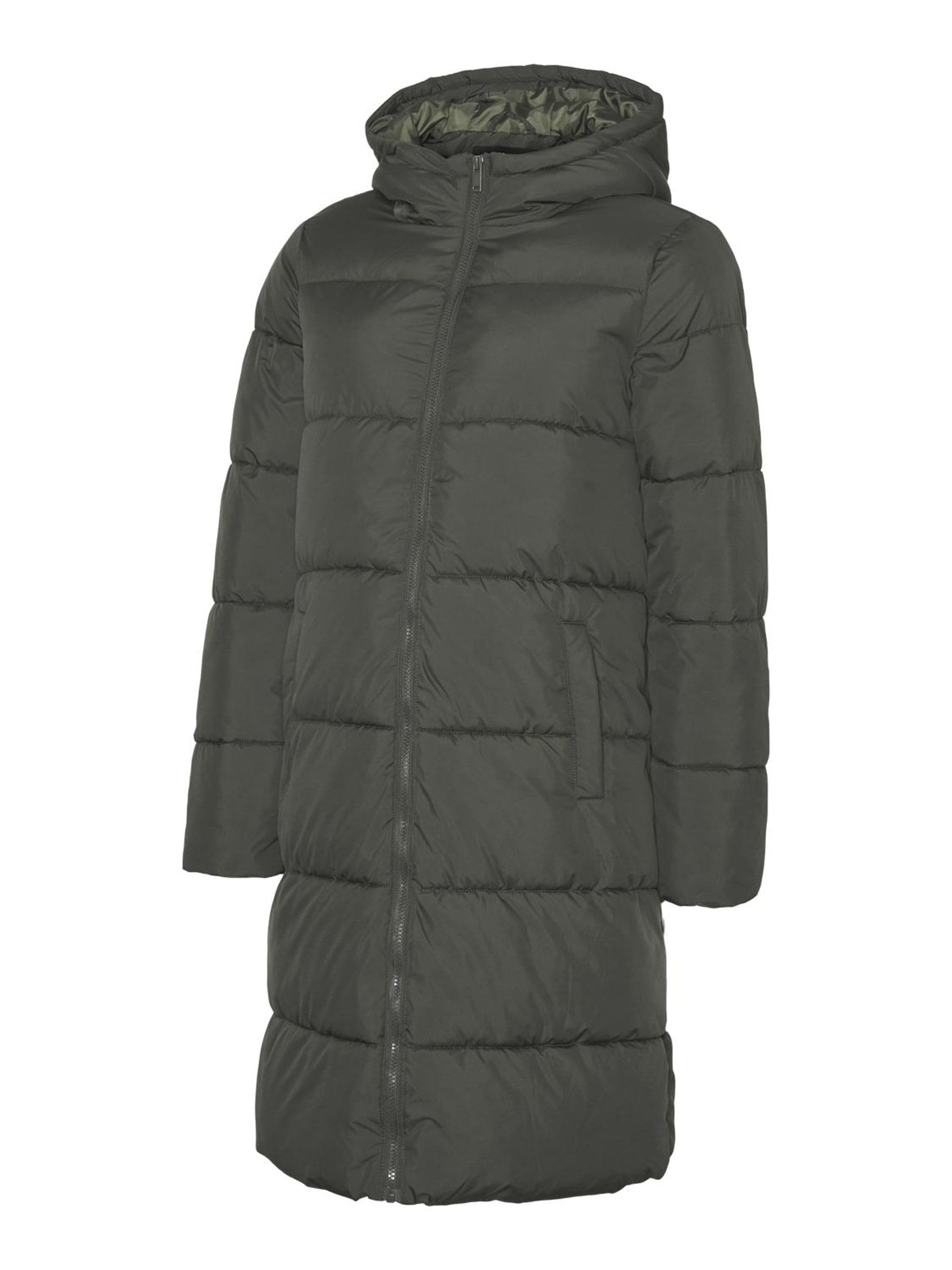 mamalicious-damen-jacke-mit-kapuze-und-elastischen-b-ndchen-knielang-rei-verschl image 1