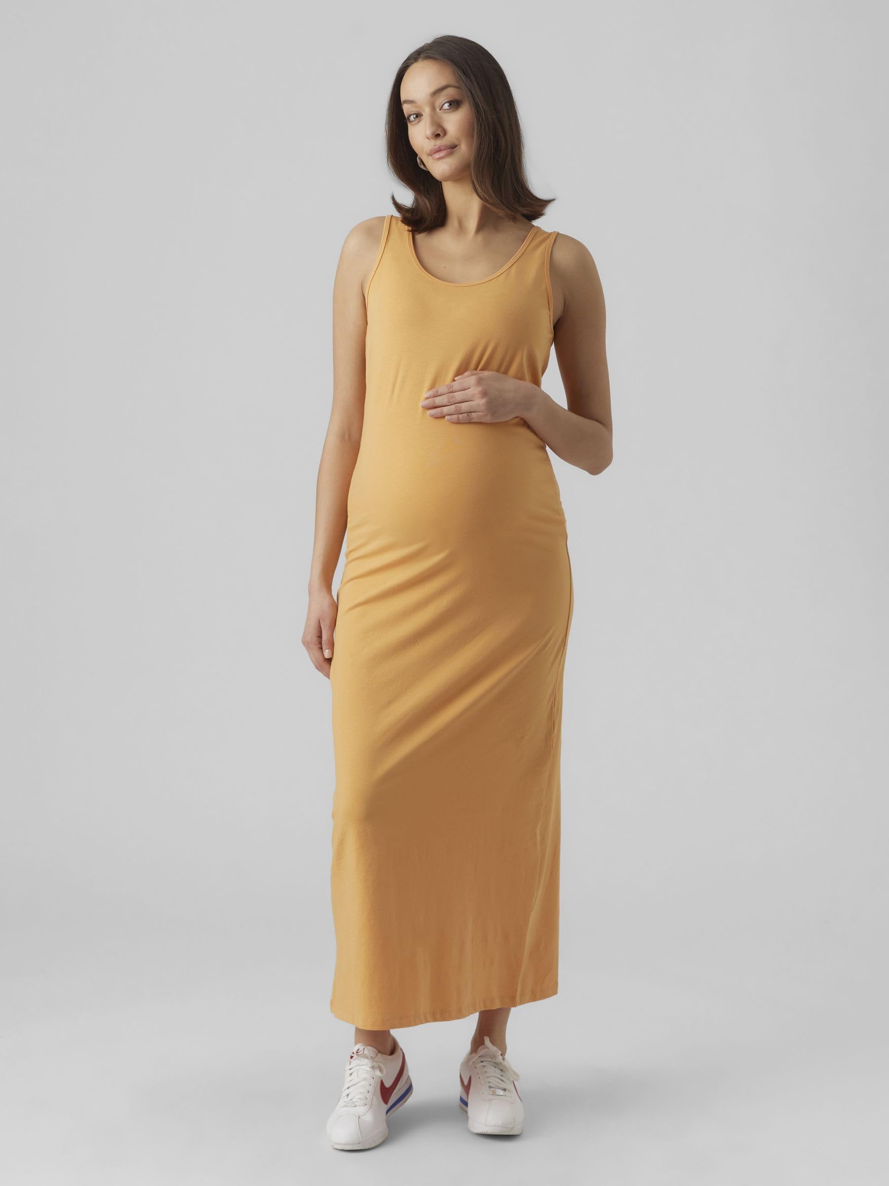 mamalicious-maxikleid-mlmia-umstandsmaxikleid-f-r-damen-kurzarm-blau image 4