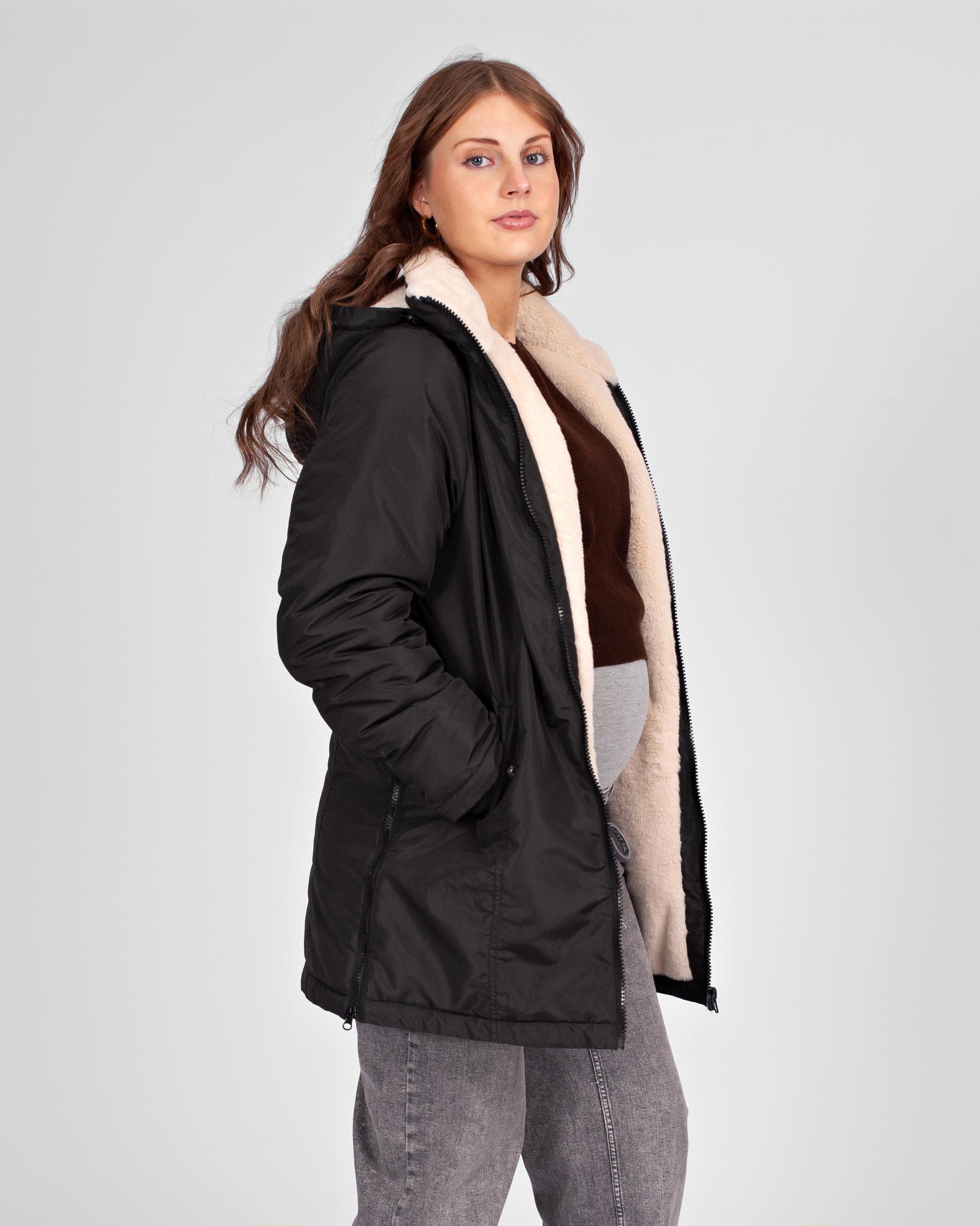 love2wait-3-in-1-babycarrier-mantel-in-schwarz-umstandsmantel-mit-babytrage-funk image 5