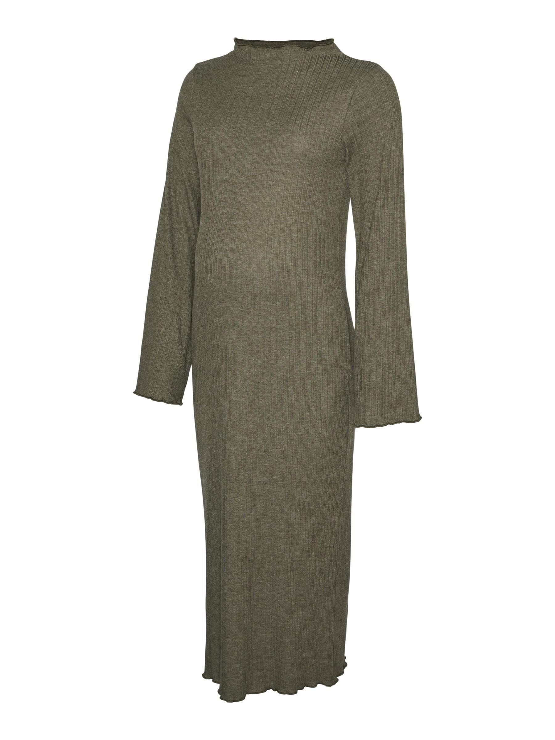 mamalicious-mlsadie-umstandskleid-mit-stehkragen-midi-l-nge-langarm image 1