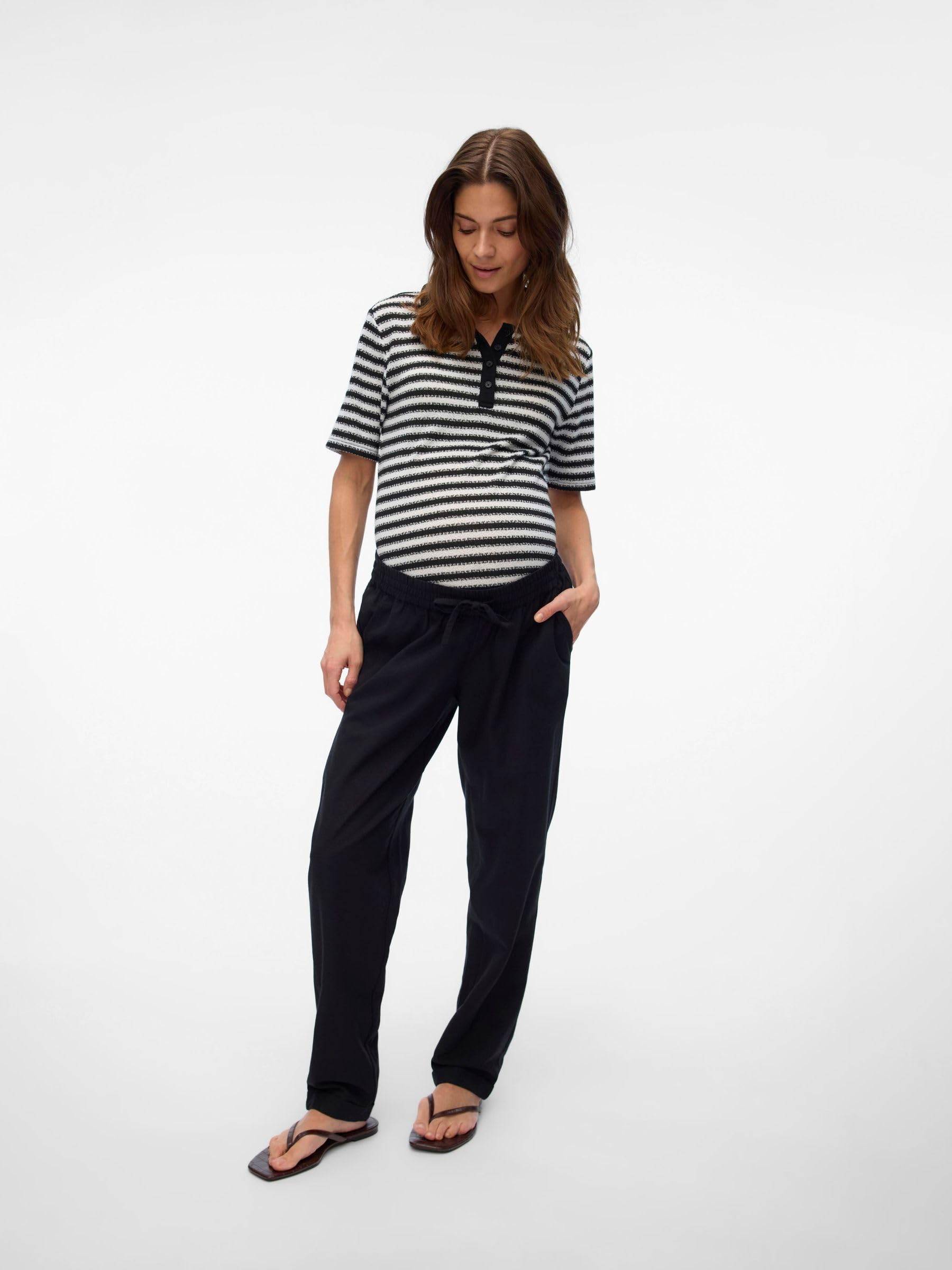 mamalicious-umstands-hose-mid-rise-mit-kordelzug-normal-geschnitten image 2