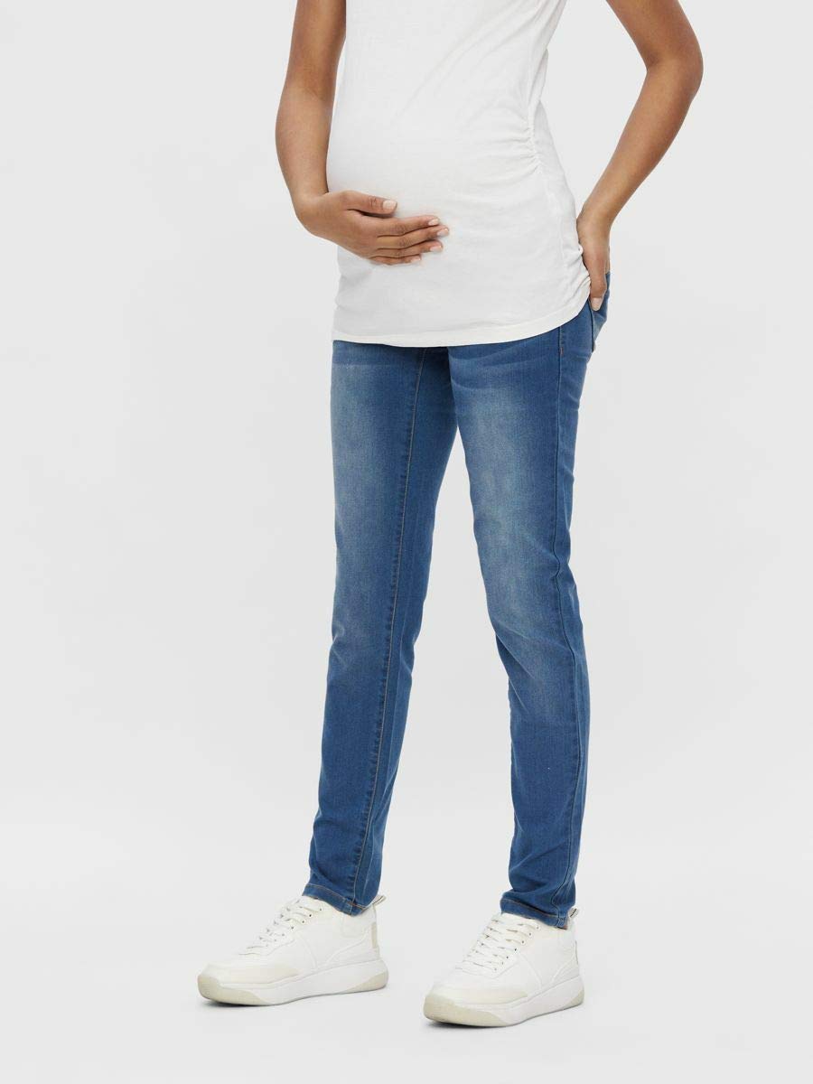 mamalicious-damen-umstandsjeans-mlfifty-002-slim-noos-schmale-jeans-mit-jersey-b image 6