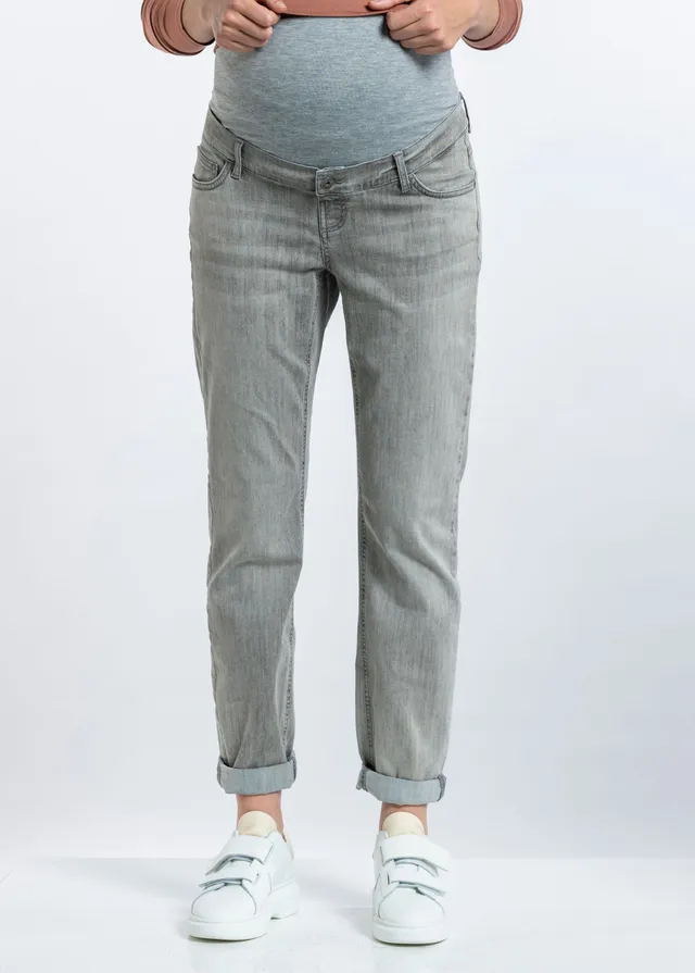 love2wait-jeans-norah-sustainable-32-mom-fit-umstandsjeans-grauer-denim image 1