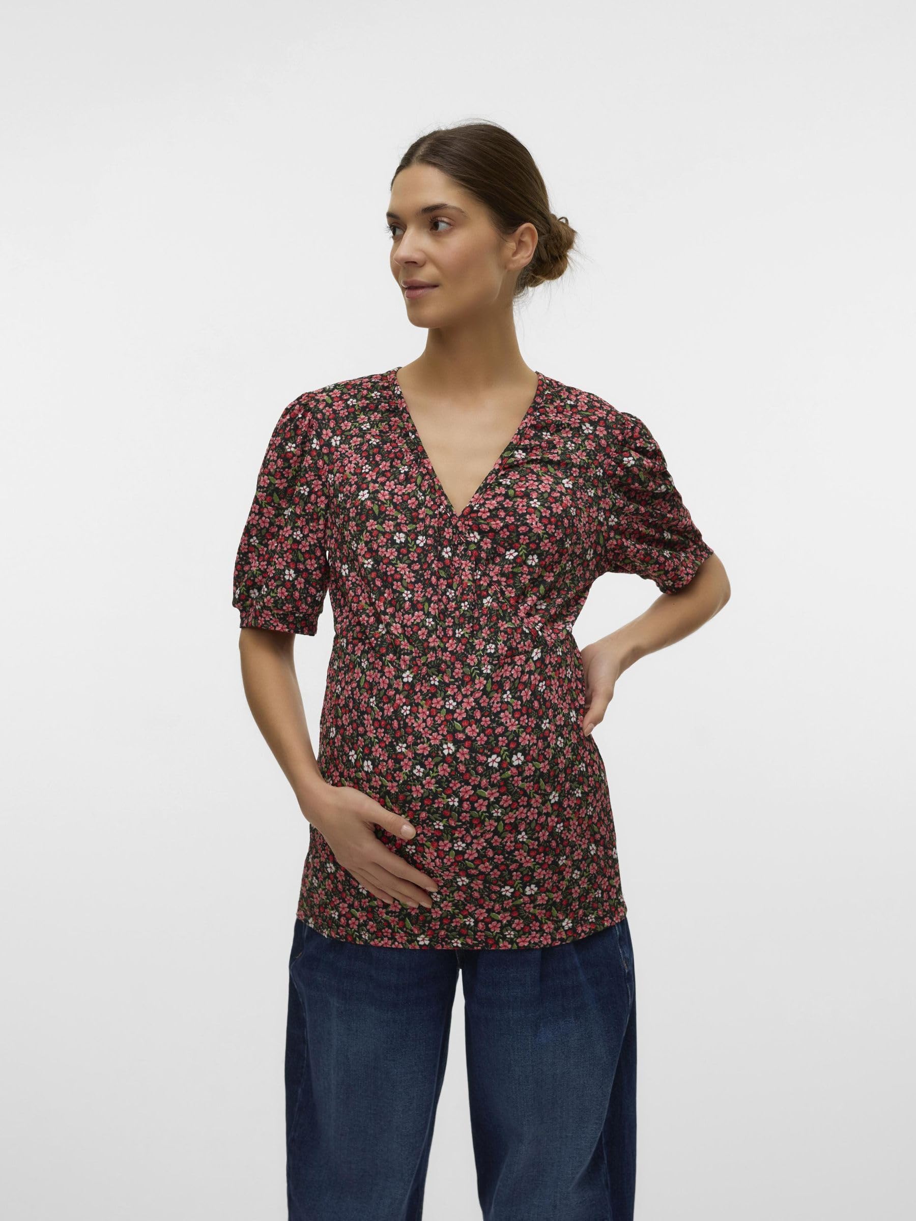 mamalicious-umstands-bluse-mit-v-ausschnitt-und-halbarm-normal-geschnitten image 6