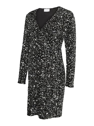 mamalicious-mlsassy-umstandskleid-party-kleid-mit-langarm-v-ausschnitt-und-glitz image 7