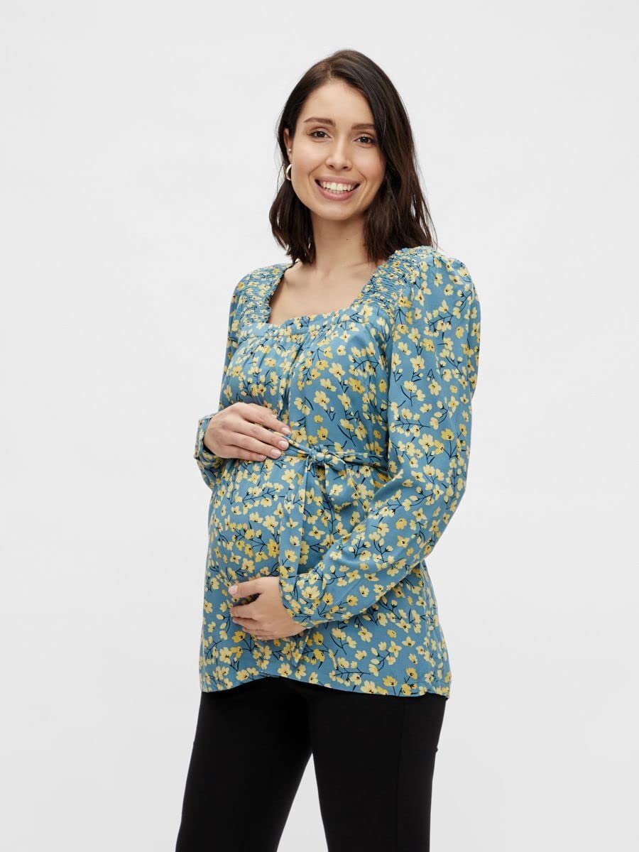 mamalicious-mlfransisca-langarm-bluse-mit-blumendruck-f-r-schwangere image 3