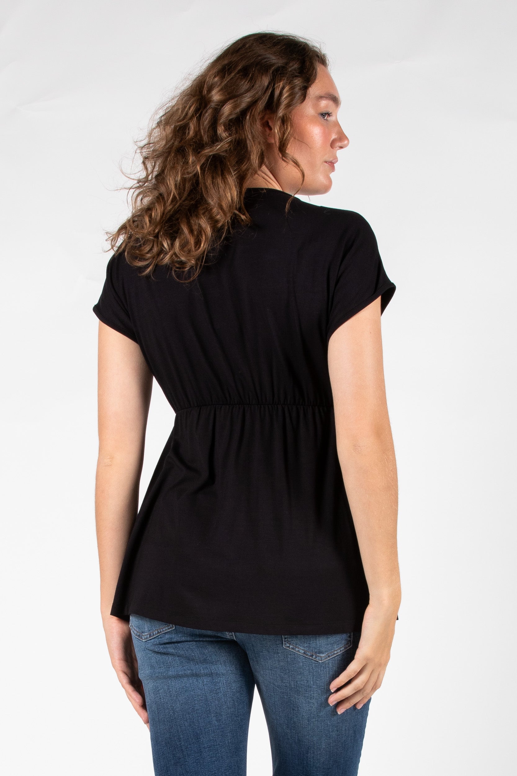 love2wait-umstands-und-stilltop-nursing-sleeveless-pleated-ecovero-in-schwarz image 4