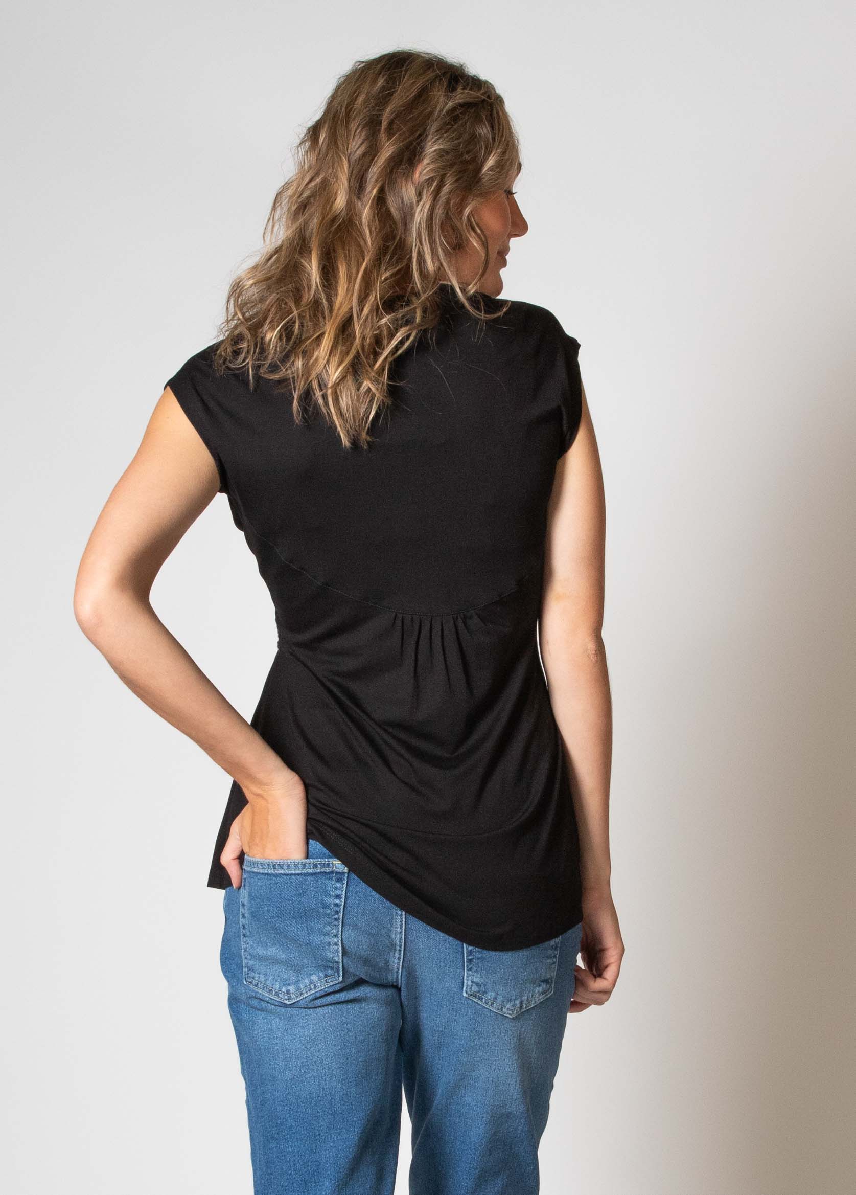 love2wait-still-shirt-kurzarm-v-ausschnitt-ecovero-schwarz image 3