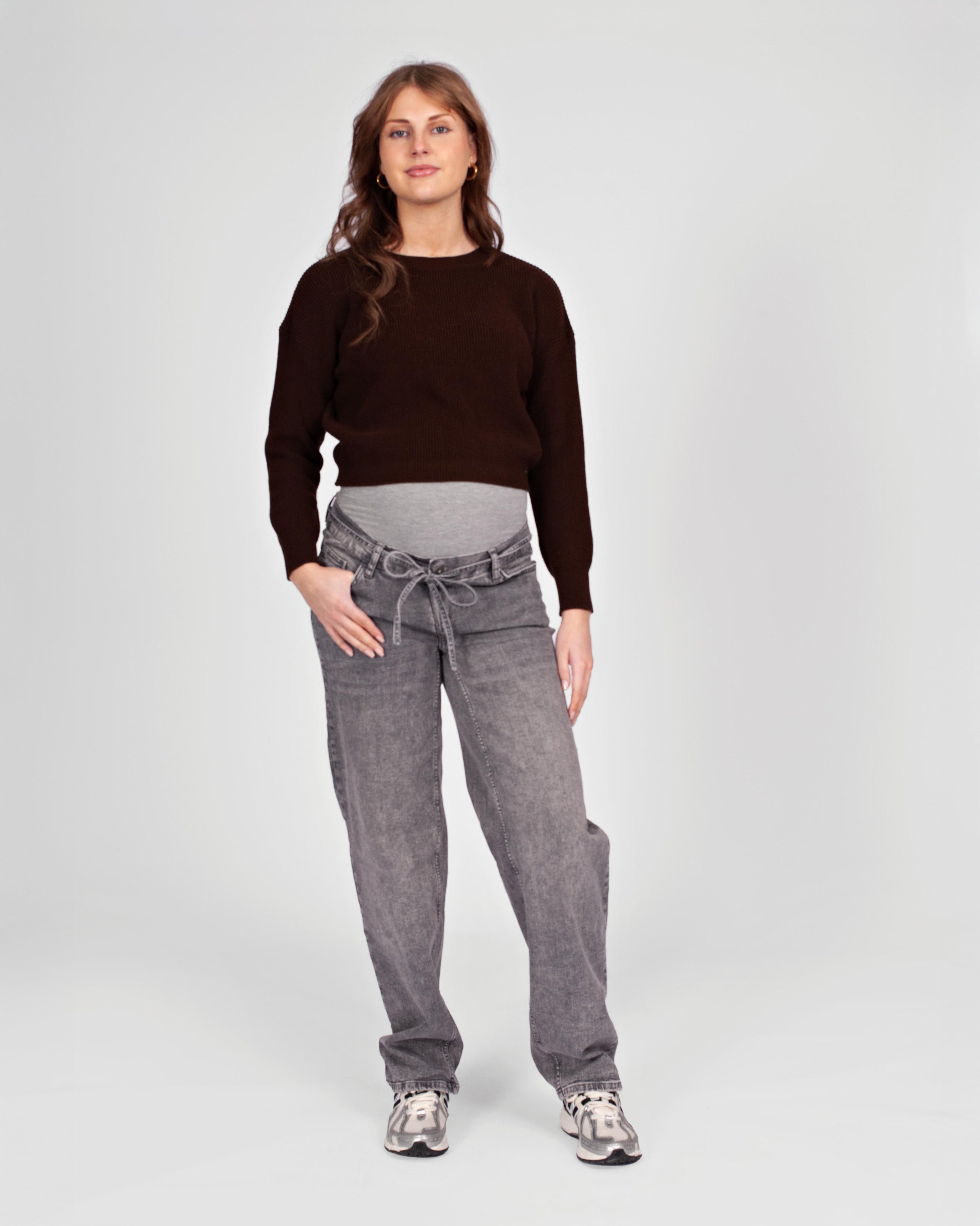 love2wait-kate-tapered-fit-graue-umstands-denim-mit-kordelzug image 4