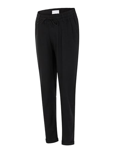 mamalicious-mlbeach-damen-stoffhose-aus-leinen-viskose-mix-schwarz-gr-s image 7