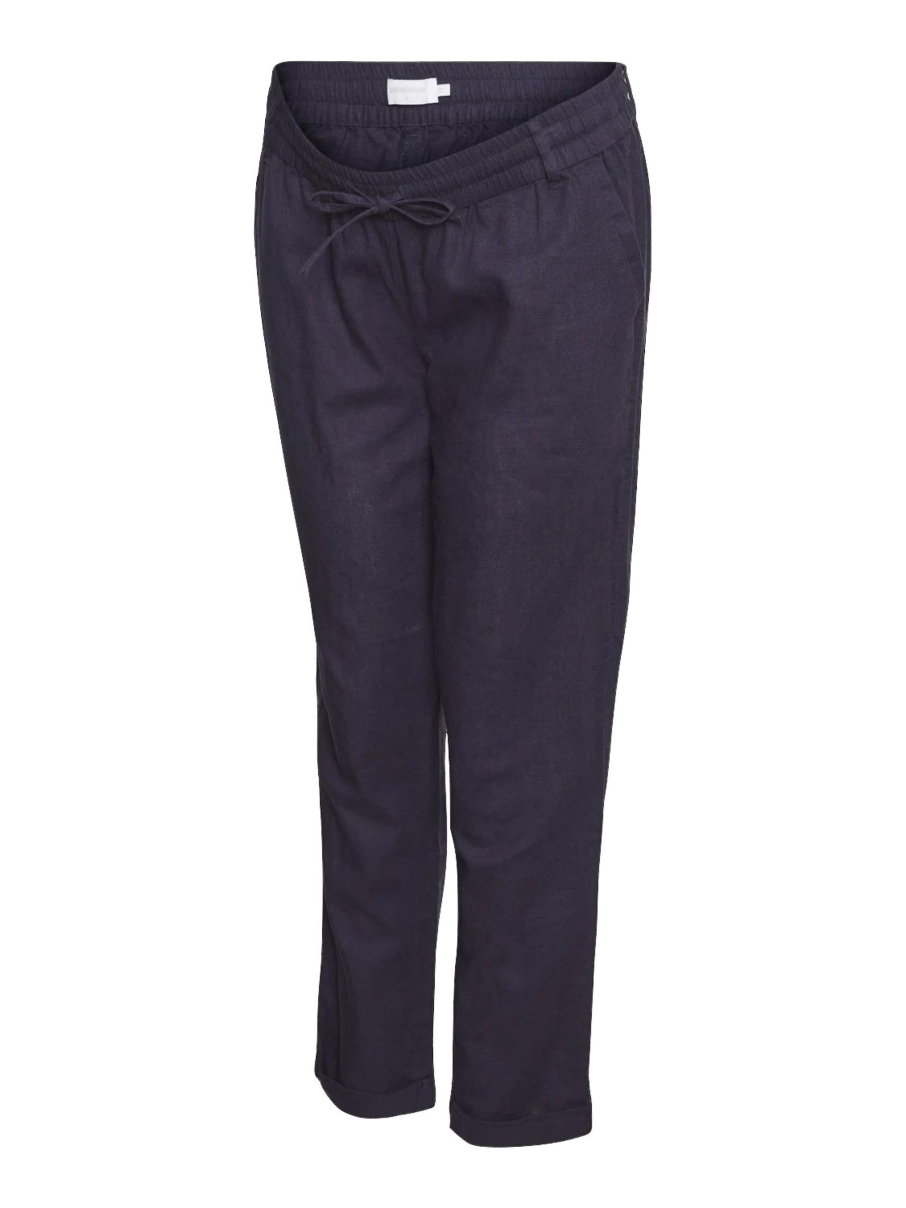 mamalicious-mlbeach-woven-string-pant-umstands-leinenhose-mit-elastischem-bund image 1