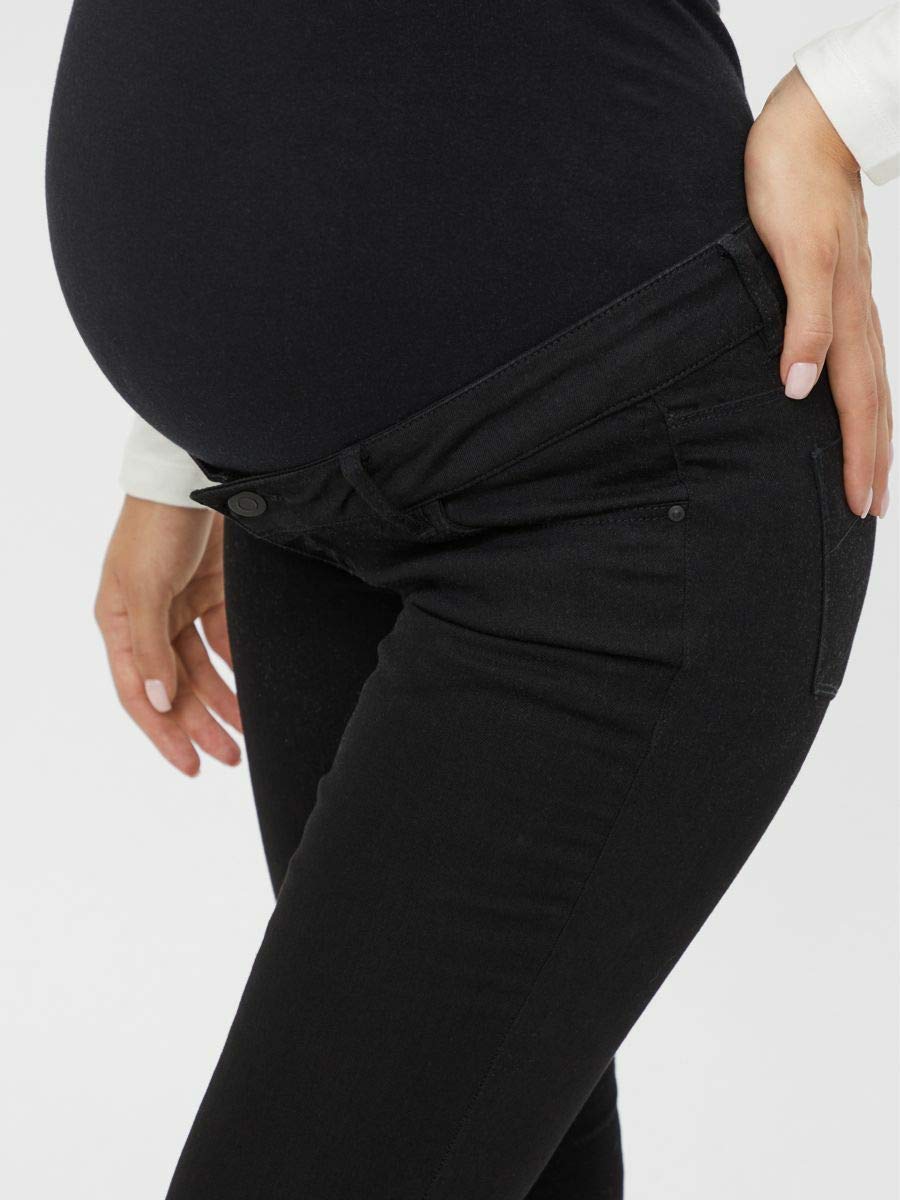 mamalicious-mlmercy-umstands-jeans-slim-fit-coated-5-pocket-mit-jersey-bauchband image 7