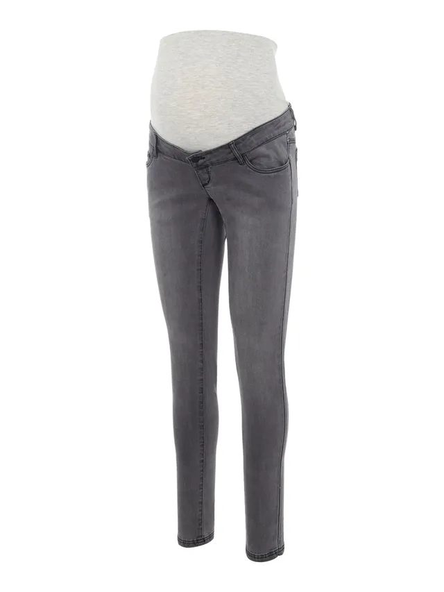 mamalicious-damen-hose-mllola-slim-grey-jeans-a-noos-stylische-umstandsjeans-in- image 1