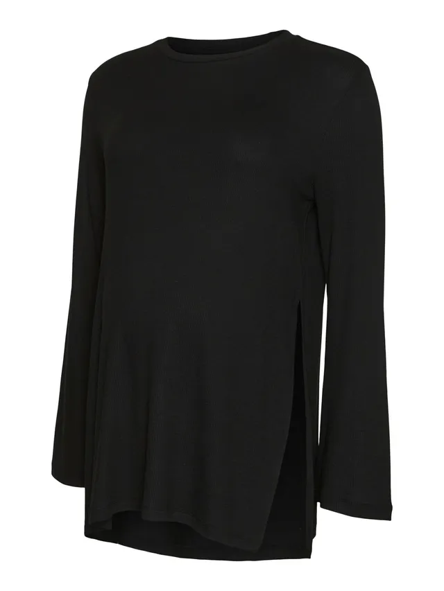 mamalicious-damen-top-normal-geschnitten-hoch-geschlossen-lang-rmlig-2-in-1-f-r- image 1