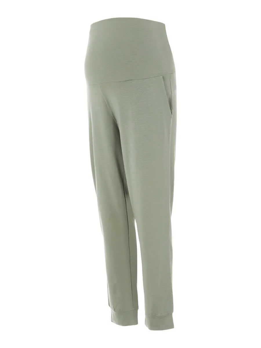 mamalicious-damen-mlcaylee-jrs-pant-e-a-hose-einfarbige-umstandshose-mit-elastis image 1