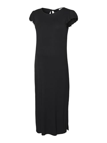 mamalicious-mlmolly-umstandskleid-midi-kleid-mit-rundhals-kappen-rmeln-bindeg-rt image 7