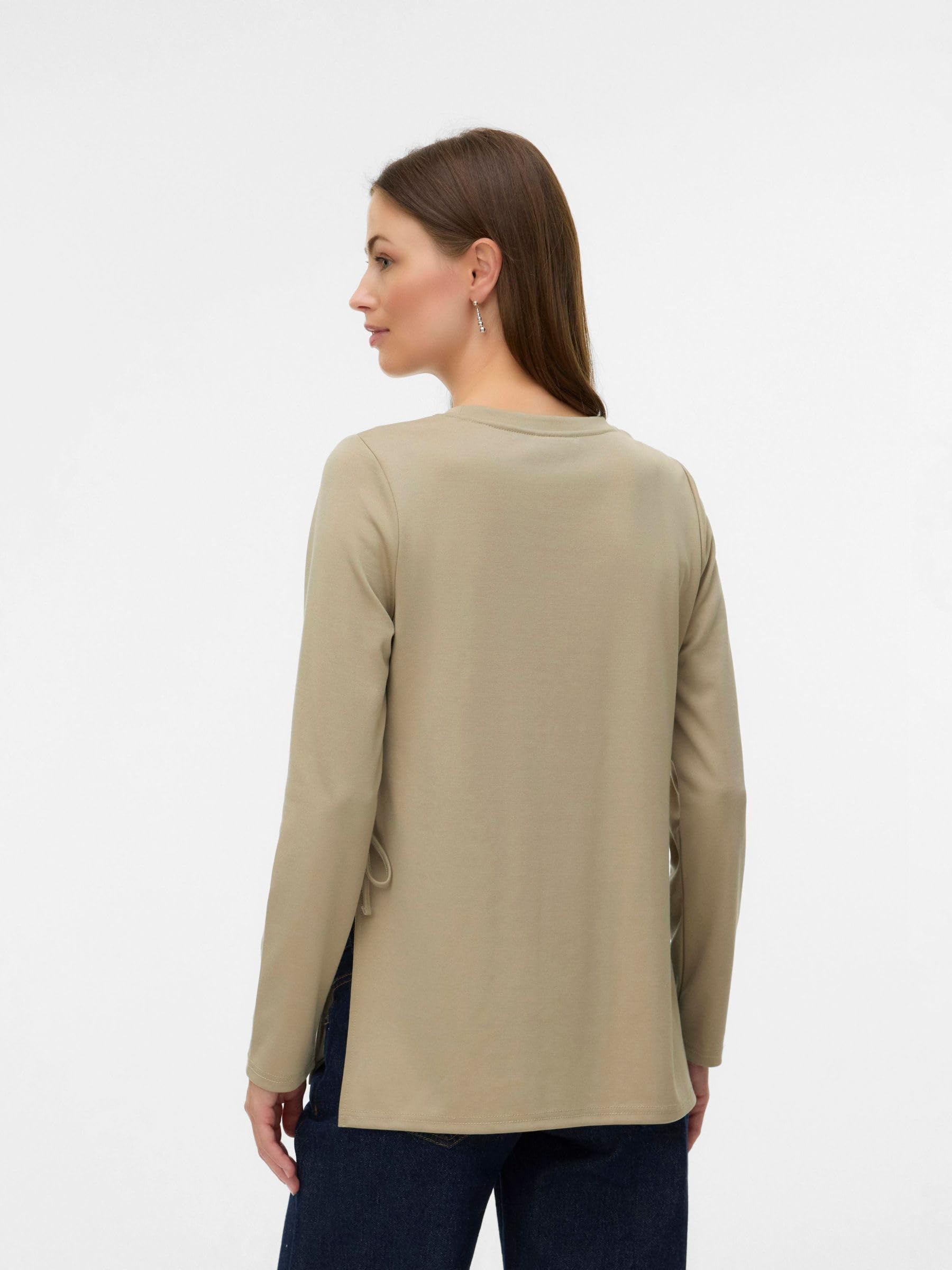 mamalicious-mlpilar-still-bluse-mit-rundhals-und-langarm-normal-geschnitten image 3