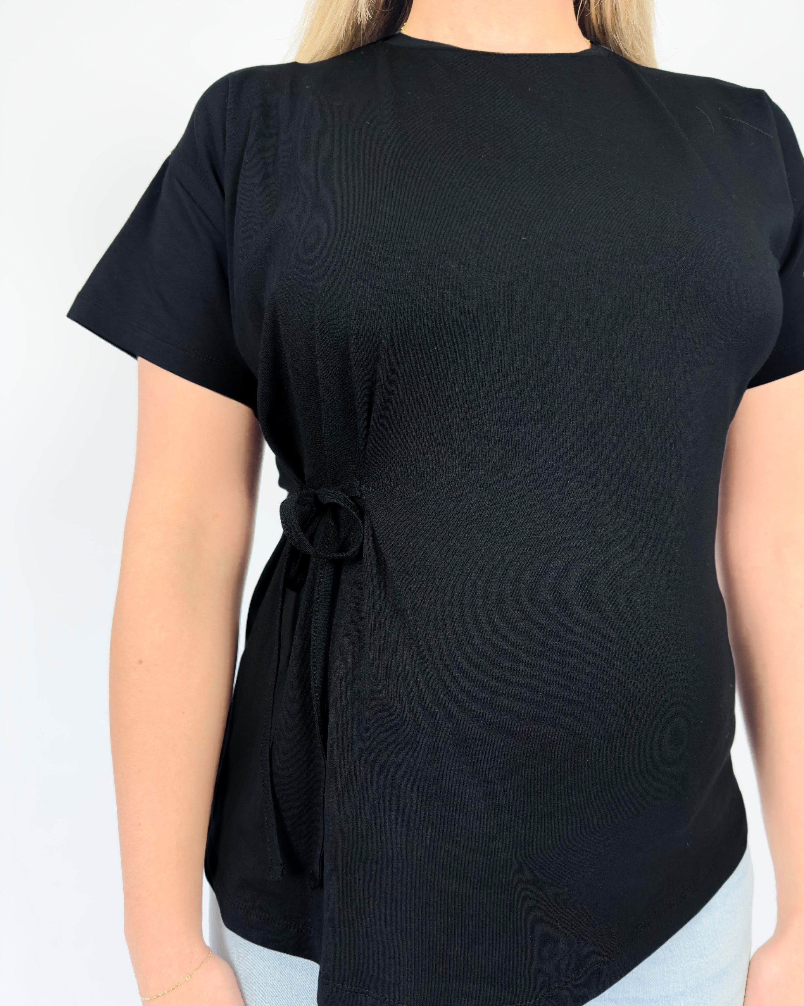 love2wait-t-shirt-black-umstands-t-shirt-mit-schleifendetail image 3