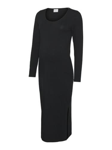 mamalicious-mleva-langarm-midi-kleid-u-ausschnitt-seitenschlitz image 3