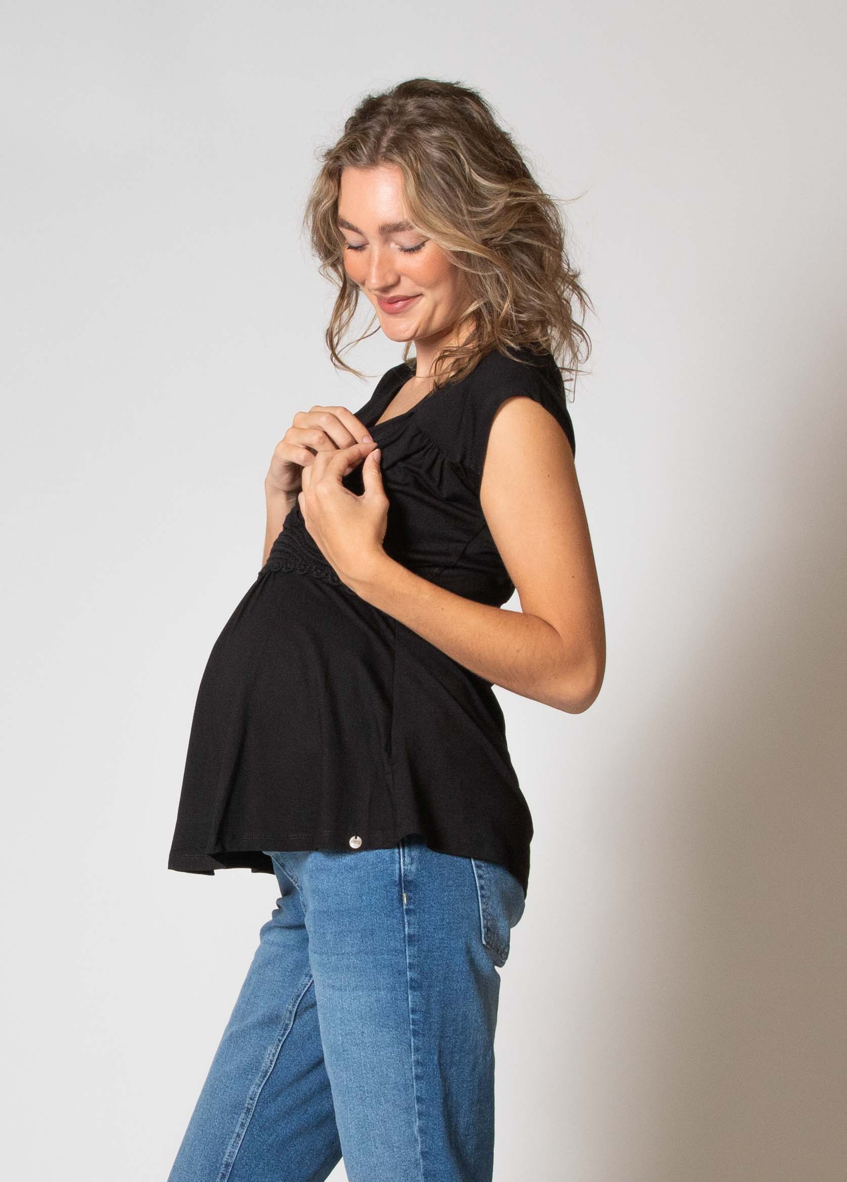 love2wait-still-shirt-kurzarm-v-ausschnitt-ecovero-schwarz image 4
