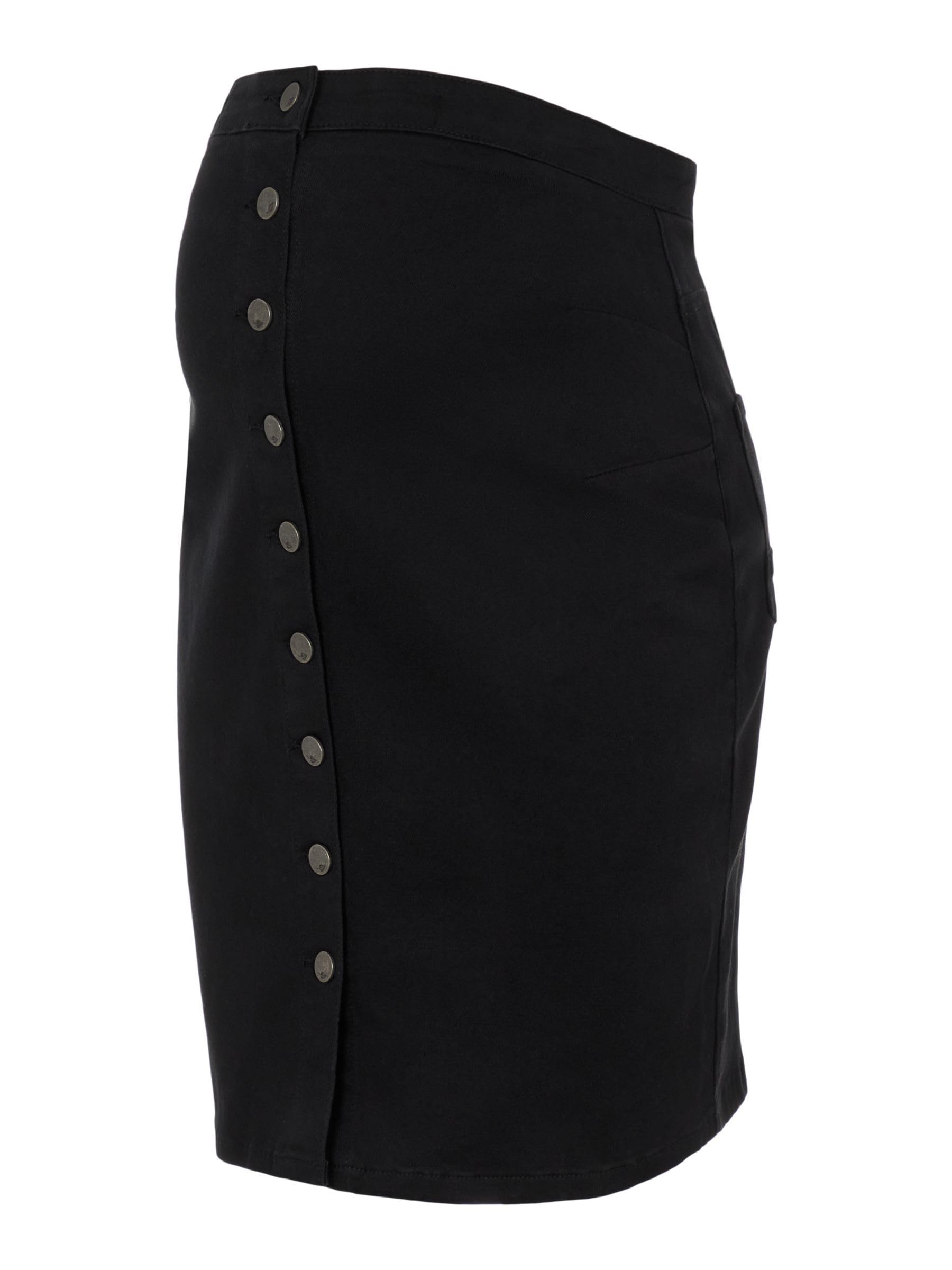 mamalicious-mlvilla-black-denim-abk-skirt-umstands-jeansrock-in-schwarz image 1