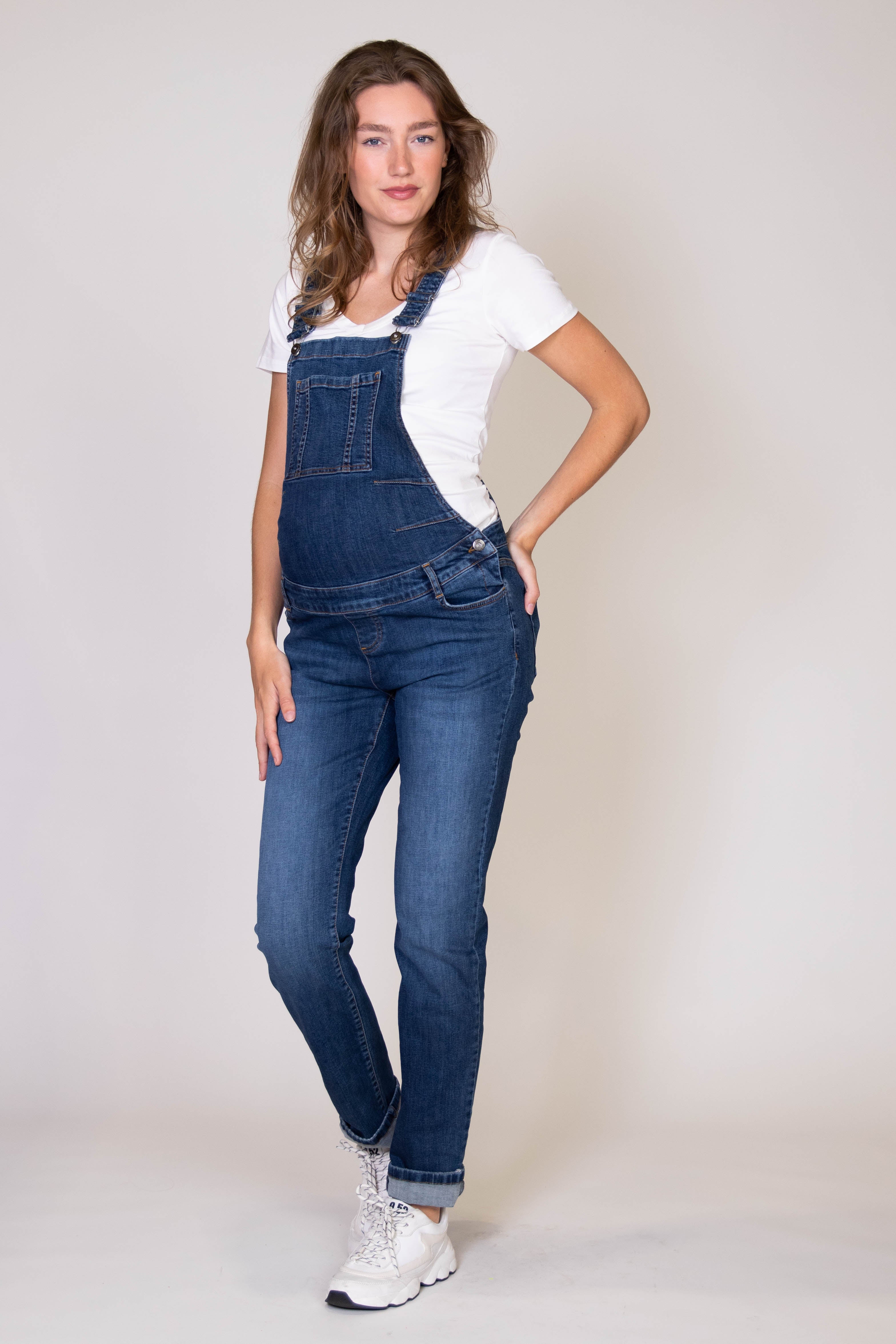 love2wait-jeans-salopette-stone-wash-verstellbare-umstands-tuinbroek image 3