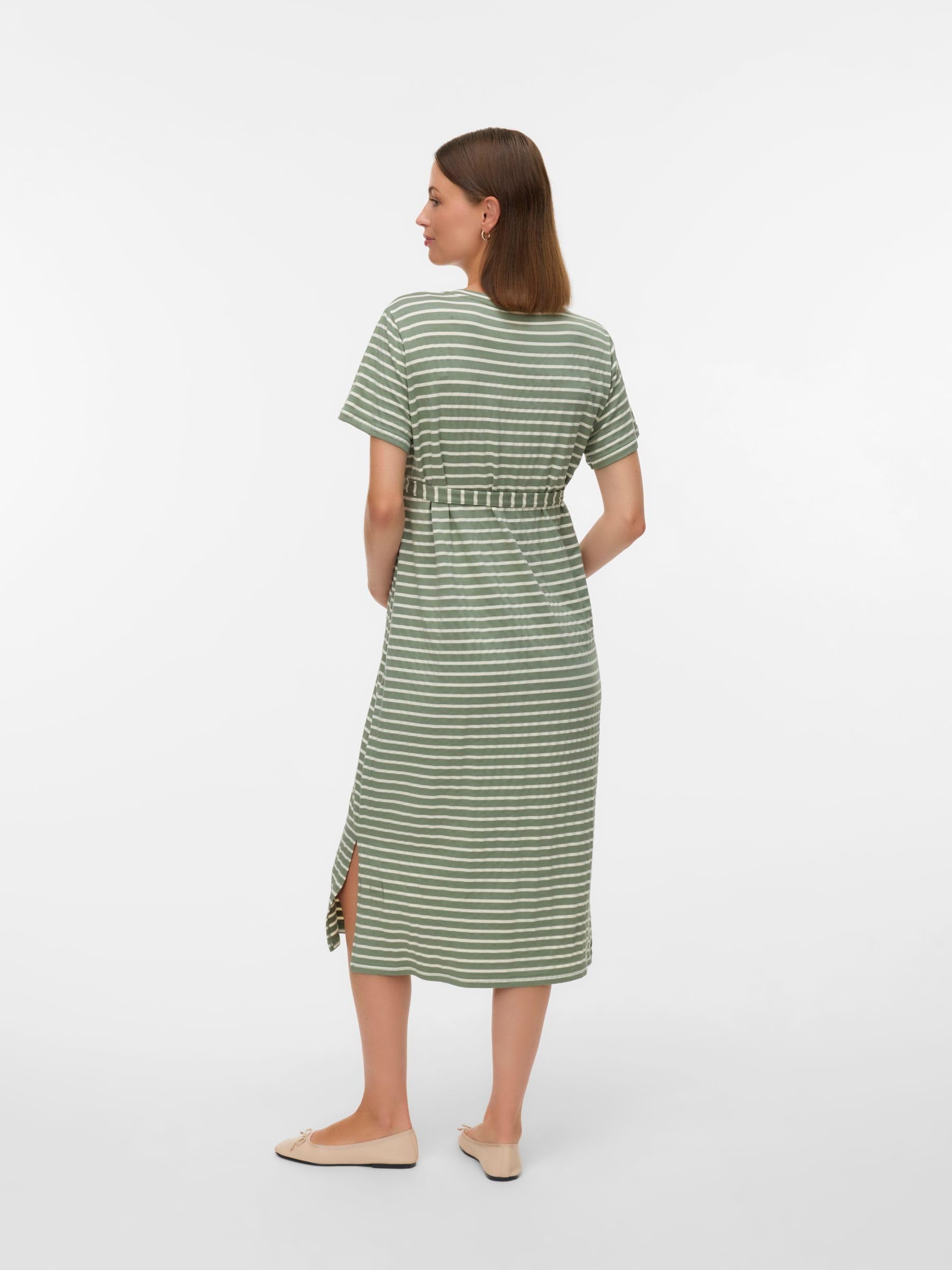 mamalicious-mlamila-umstandskleid-rundhals-kurzarm-midi-l-nge-normale-passform image 3