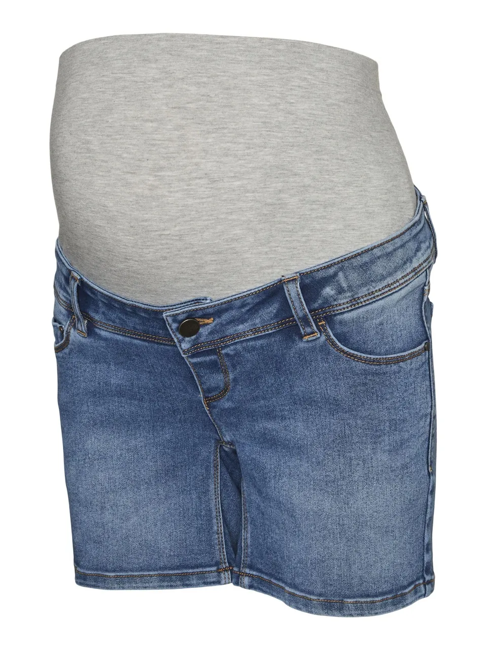 mamalicious-rome-blue-denim-umstands-jeansshorts-mit-elastischem-bauchband image 1