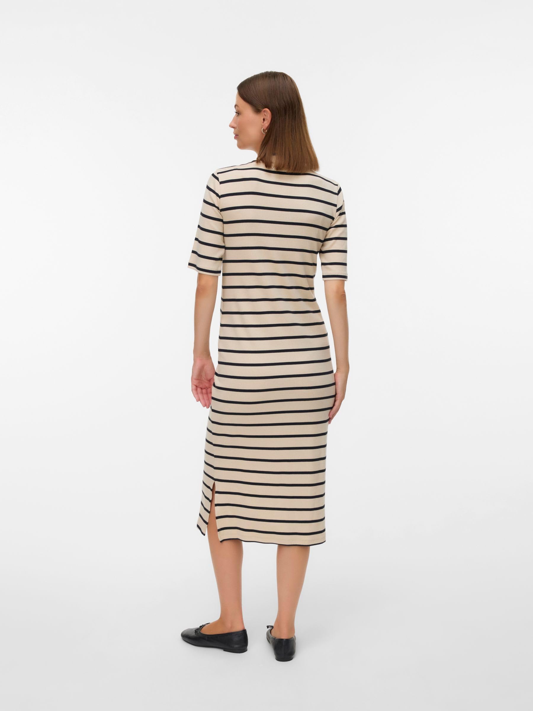 mamalicious-mllane-umstandskleid-hochgeschlossen-halbarm-midi-l-nge-eng-anliegen image 3