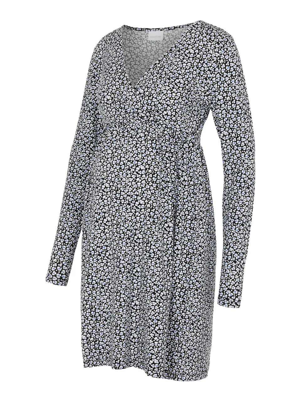 mamalicious-mlmacy-umstandskleid-mit-v-ausschnitt-und-blumenmuster-midikleid-aus image 1