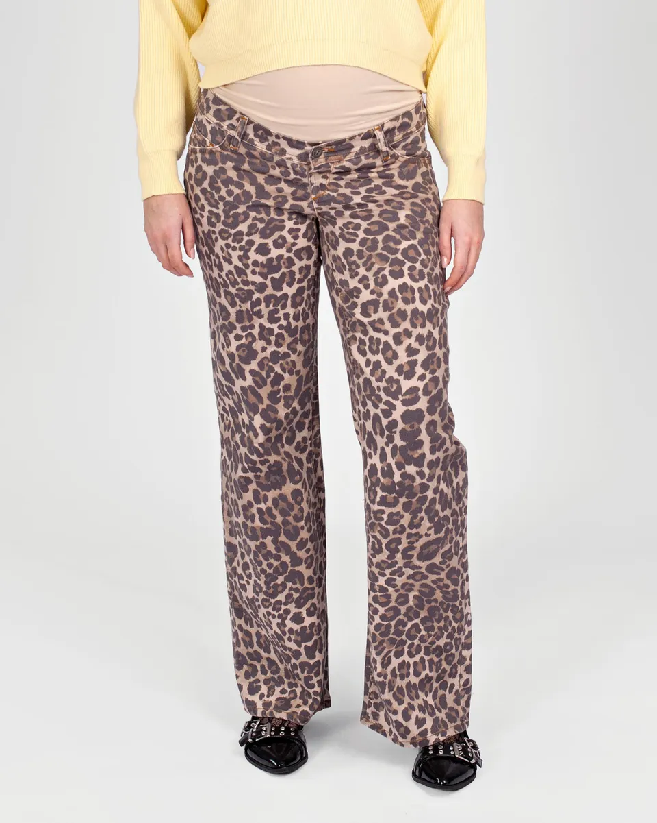 love2wait-jeans-julia-sustainable-32-wide-leg-aop-taupe-animal image 1