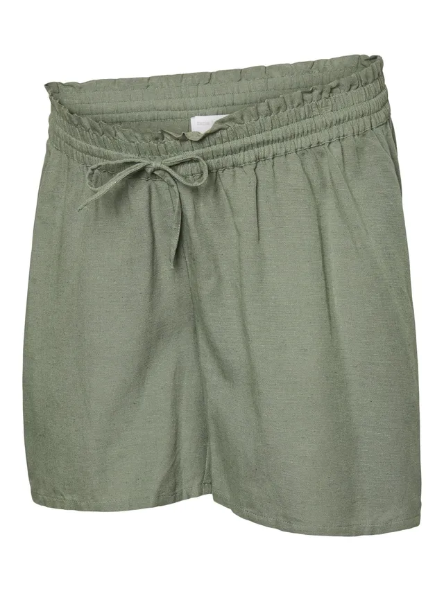 mamalicious-umstands-shorts-mid-rise-kurz-kordelzug-paperbag-taille-mit-g-rtel-b image 1