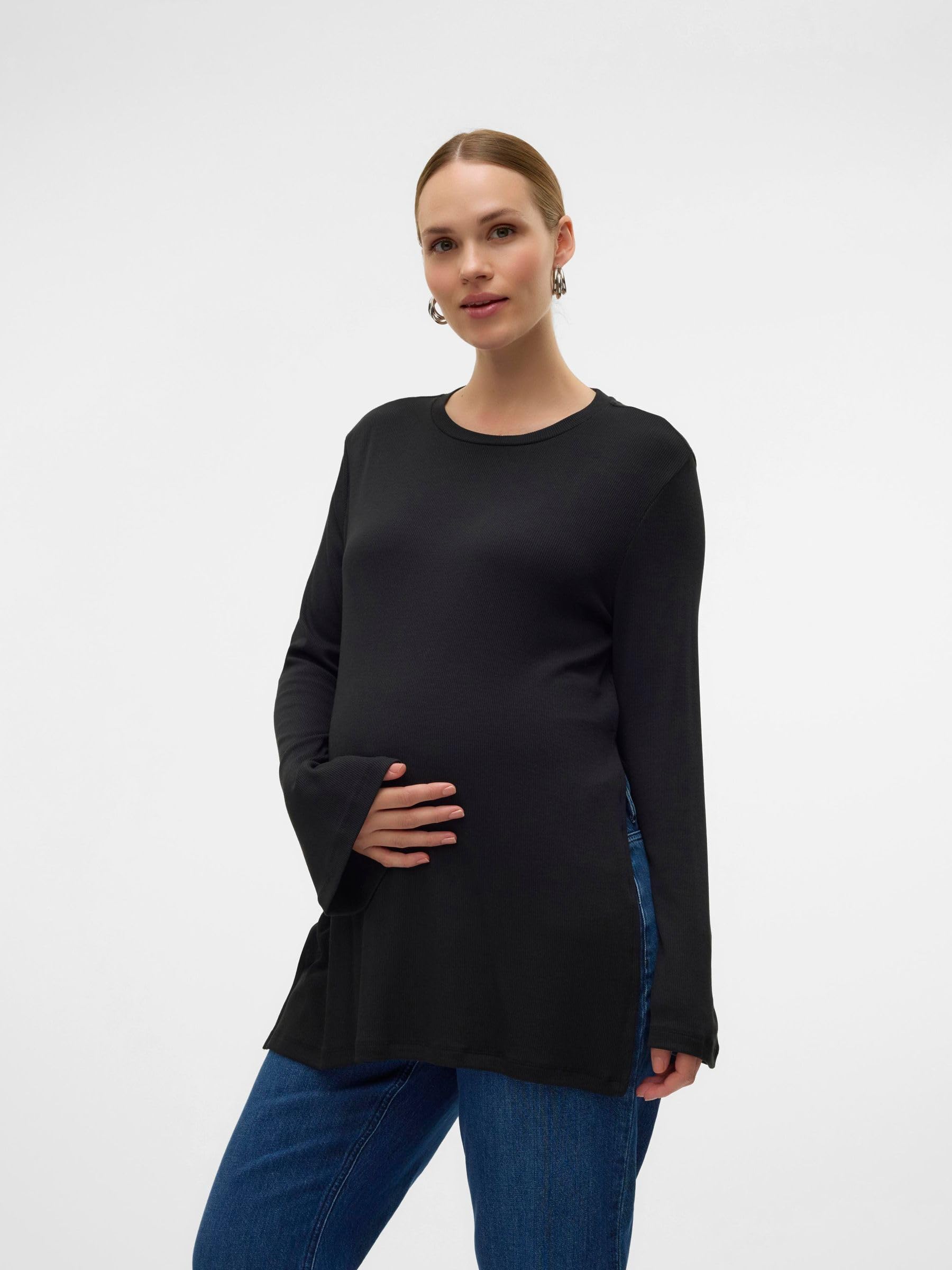 mamalicious-damen-top-normal-geschnitten-hoch-geschlossen-lang-rmlig-2-in-1-f-r- image 6