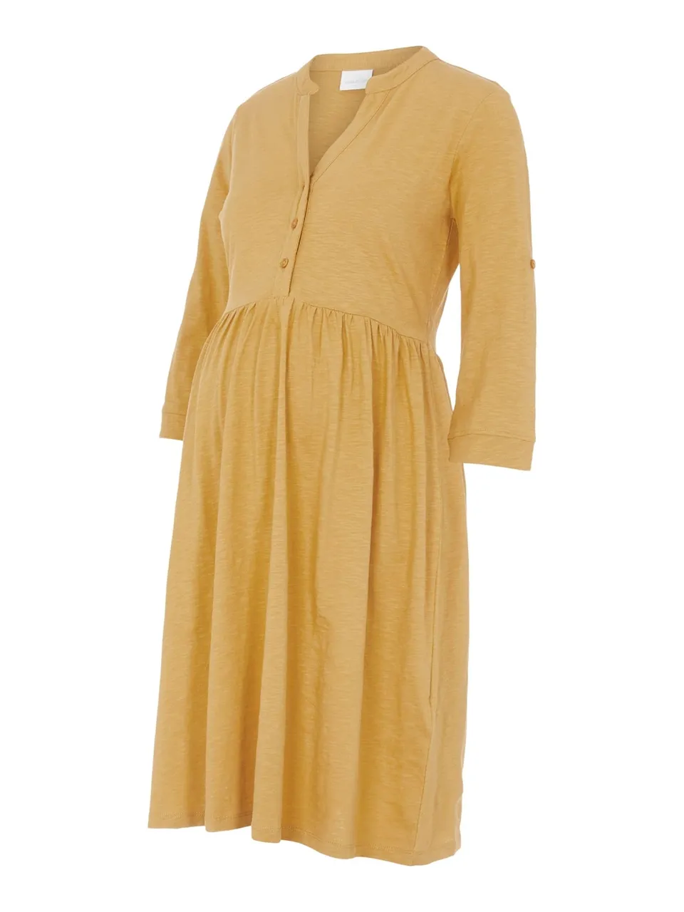 mamalicious-damen-umstandskleid-mlmacy-aus-bio-baumwolle-midikleid-mit-knopfleis image 1