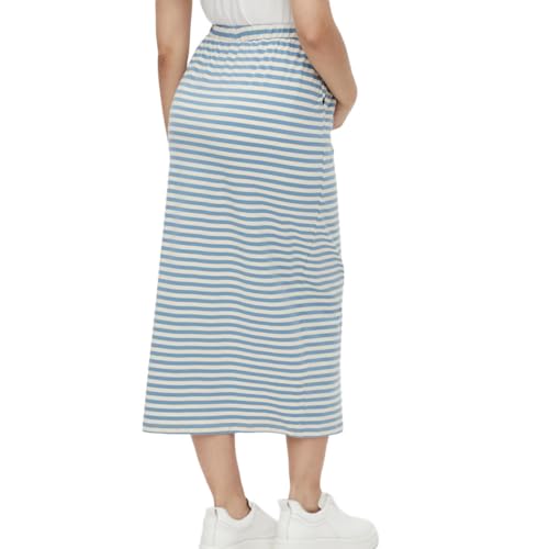 mamalicious-damenrock-molly-wei-blau-gestreift-elastischer-bund-100-viskose image 6