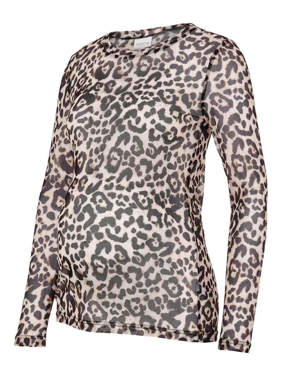 mamalicious-mlsonia-l-s-mesh-top-langarmshirt-mit-leomuster image 1